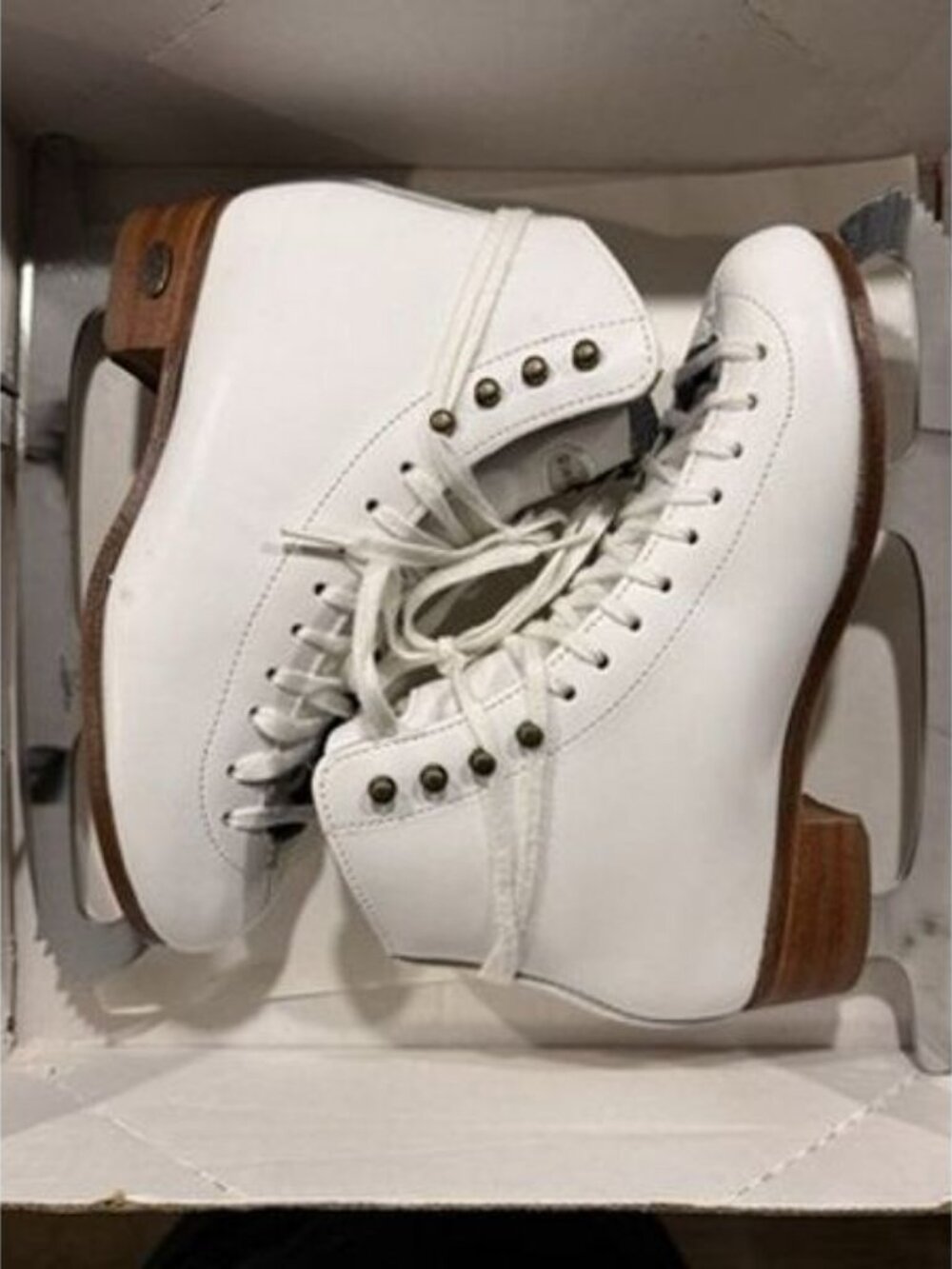 RIEDELL 280 Sapphire Ladies Figure Ice Skates White Size 5 Skating NEW READ